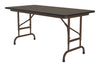 Correl 24x96 Commercial High-Pressure Folding Tables, Standard Height — Wood Grain Tops