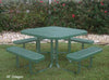 46" MyTCoat Octagon Portable Outdoor Table - Expanded Metal Advantage Coating