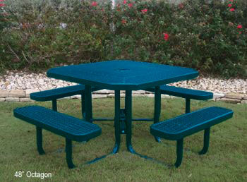 46" MyTCoat Octagon Portable Outdoor Table - Expanded Metal Advantage Coating