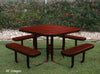 46" MyTCoat Octagon Portable Outdoor Table - Expanded Metal Advantage Coating