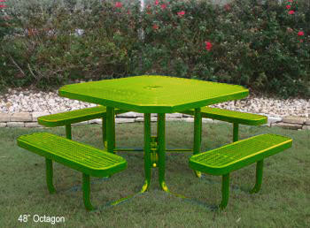 46" MyTCoat Octagon Portable Outdoor Table - Expanded Metal Advantage Coating