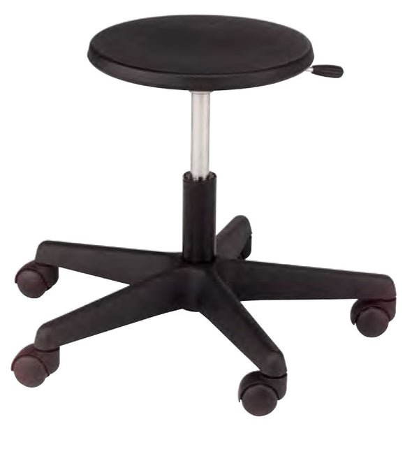 USA Capitol Mobile Teacher/Lab Poly Seat Stool, 13.5” – 18” Adjustable with foot ring