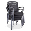 OfficeSource CoolMesh Back Guest Chair with Arms and Titanium Gray Frame