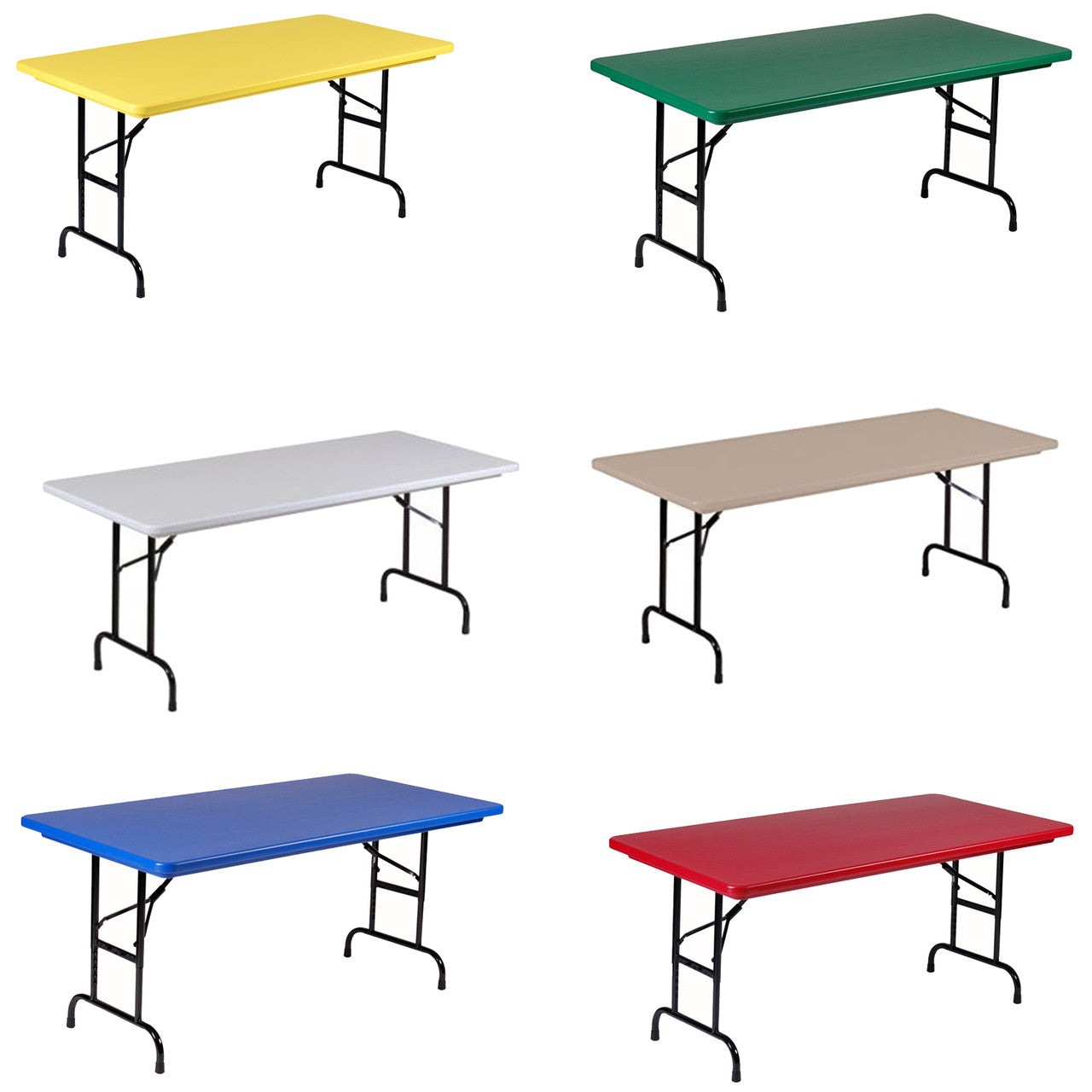 Correl 30x72 Commercial Plastic Folding Tables — Standard Height