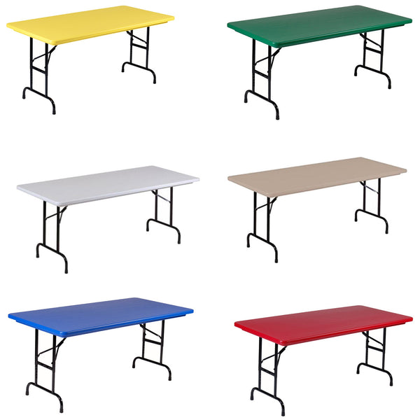 Correl 30x60 Commercial Plastic Folding Tables — Standard Height