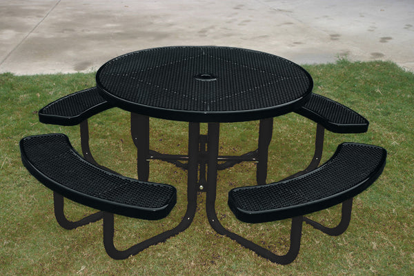 My T Coat 46" Round Portable Table - Expanded Metal - Industry Standard Coating