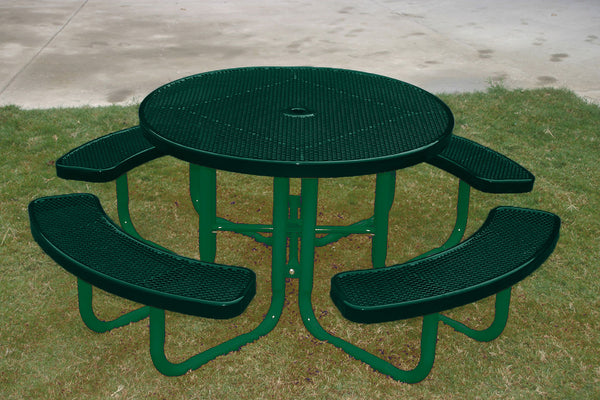 My T Coat 46" Round Portable Table - Expanded Metal - Industry Standard Coating