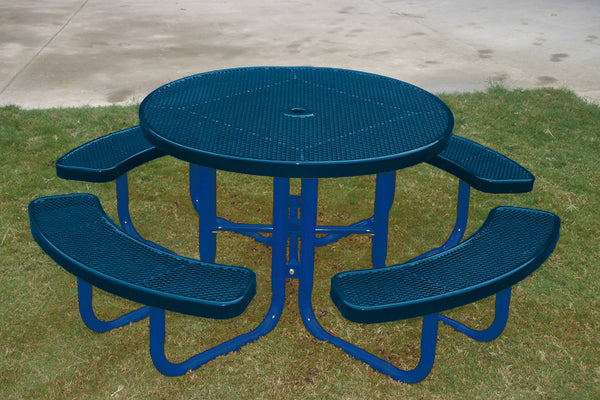 My T Coat 46" Round Portable Table - Expanded Metal - Industry Standard Coating