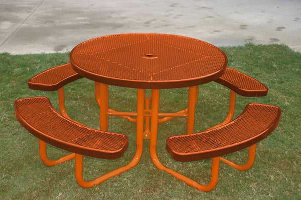 My T Coat 46" Round Portable Table - Expanded Metal - Industry Standard Coating