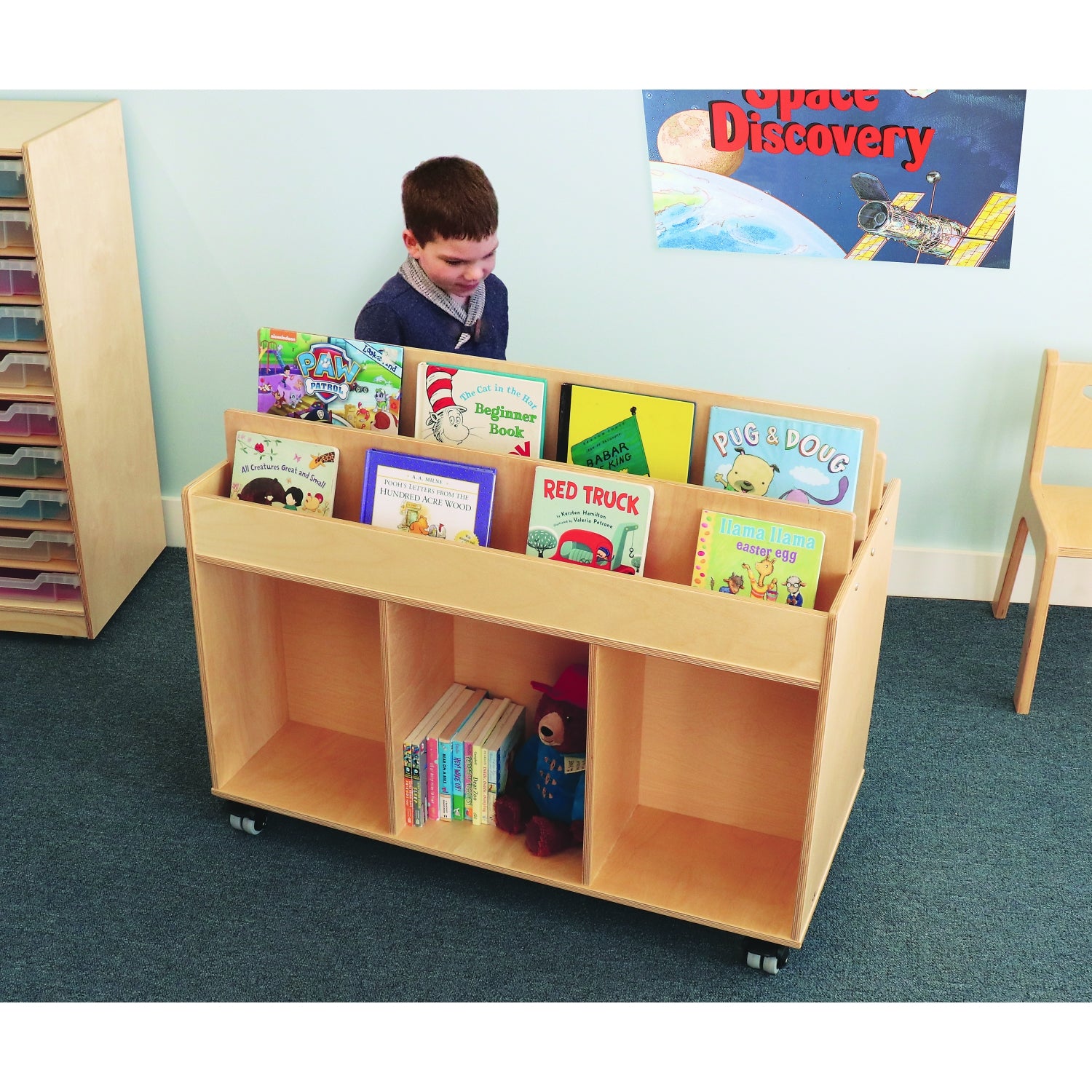 Whitney Brothers Mobile Book Storage Island