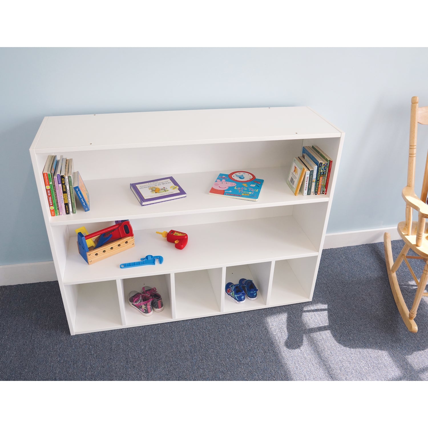 Whitney Brothers White Cubby And Shelf Cabinet