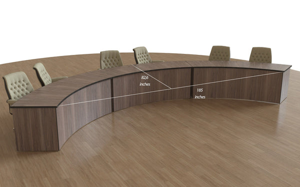 Media Technologies INDY Curved Table 72"W x 18"D x 29"H, IN STOCK READY TO DELIVER