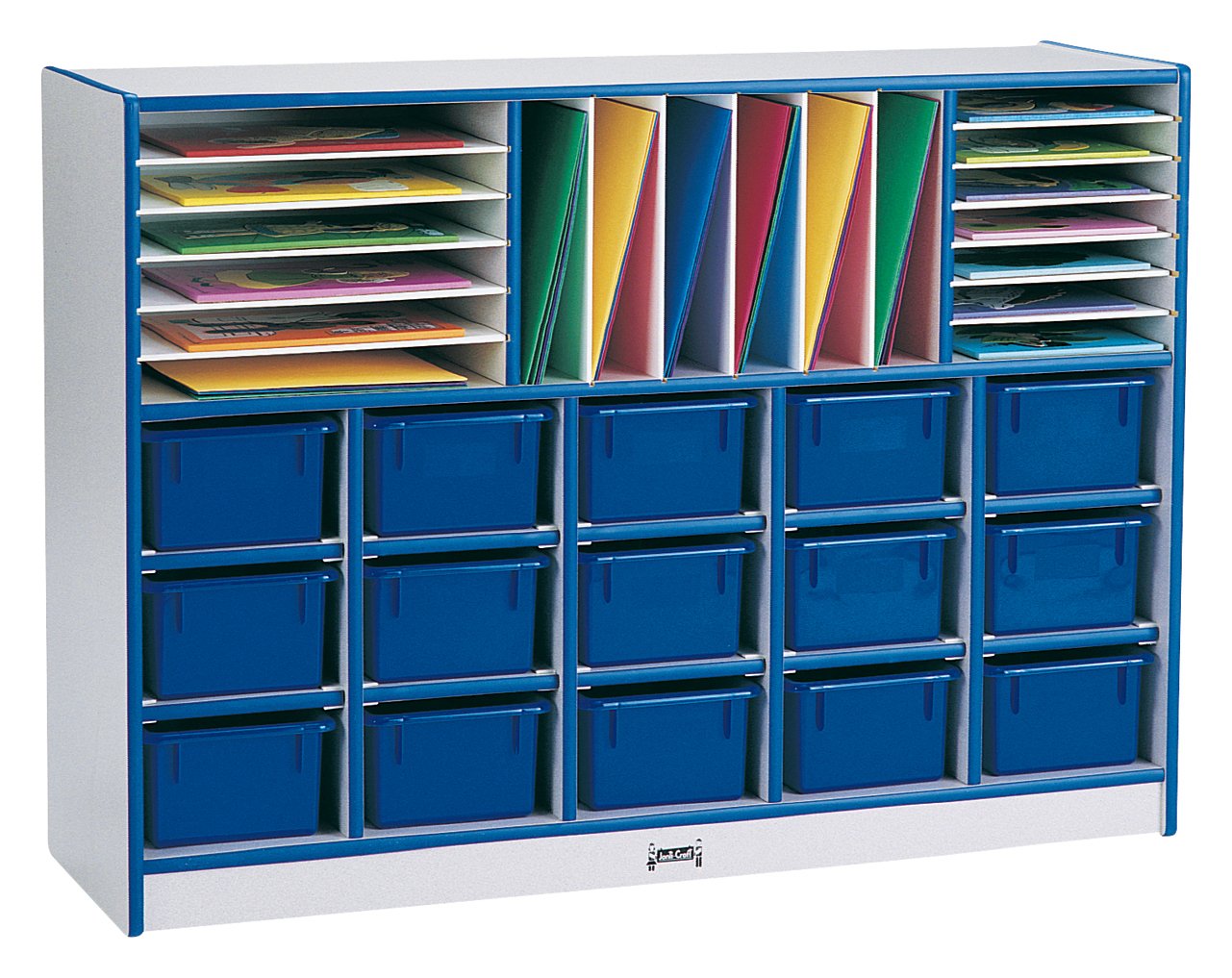 Rainbow AccentsÂ® Sectional Cubbie-Tray Mobile Unit - without Trays - Navy