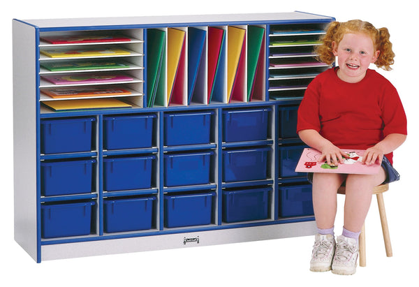 Rainbow AccentsÂ® Sectional Cubbie-Tray Mobile Unit - with Trays - Navy