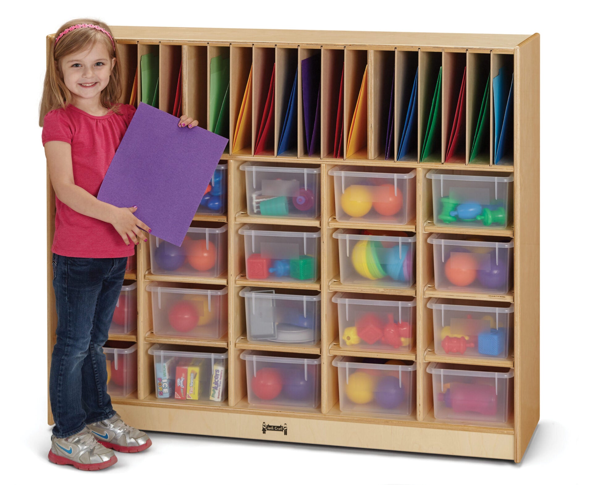 Jonti-CraftÂ® Classroom Organizer - with Clear Cubbie-Trays