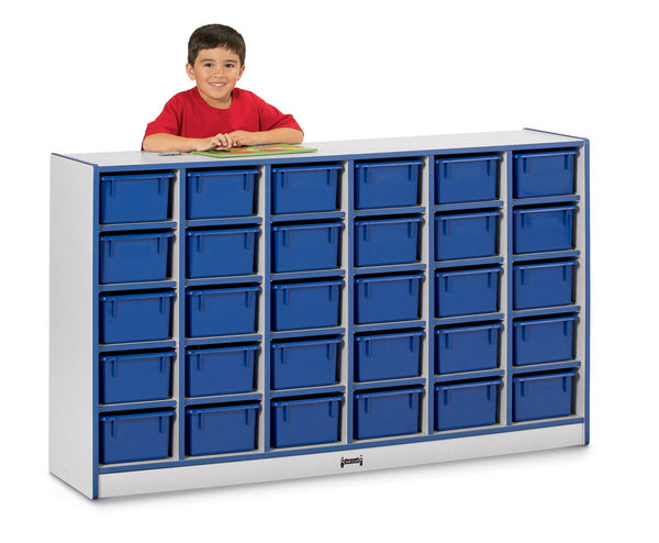 Rainbow AccentsÂ® 30 Cubbie-Tray Mobile Storage - without Trays - Navy