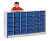 Rainbow AccentsÂ® 30 Cubbie-Tray Mobile Storage - with Trays - Teal