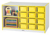 Rainbow AccentsÂ® Mobile Storage Island - with Trays - Black