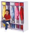 Rainbow AccentsÂ® 5 Section Coat Locker with Step - Purple
