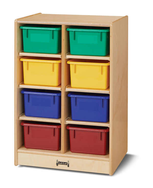 Jonti-CraftÂ® 8 Cubbie-Tray Mobile Unit - with Colored Trays
