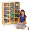 Jonti-Craft® 15 Cubbie-Tray Mobile Unit with Clear Trays