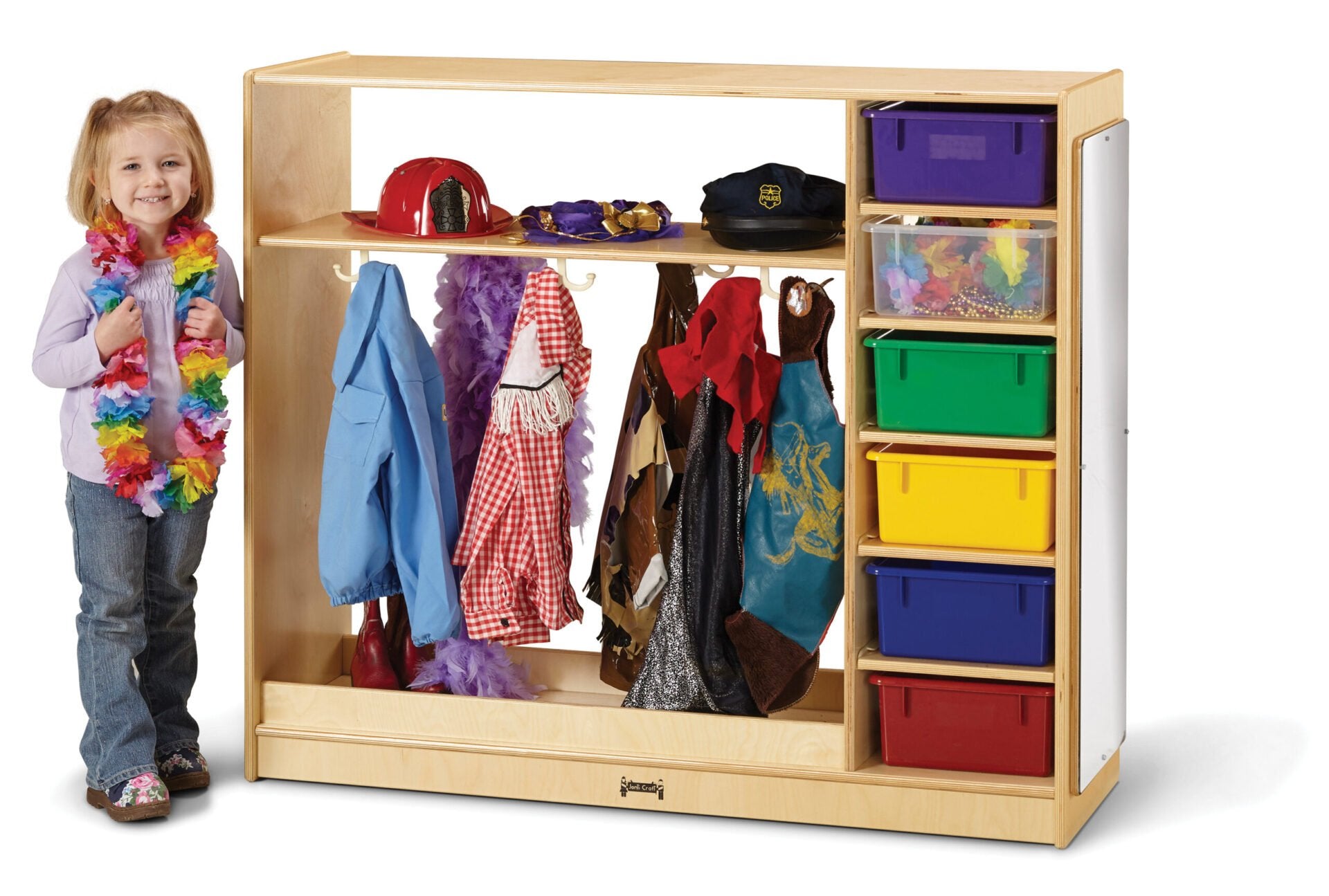 Jonti-Craft® Dress-Up Storage with Colored Tubs