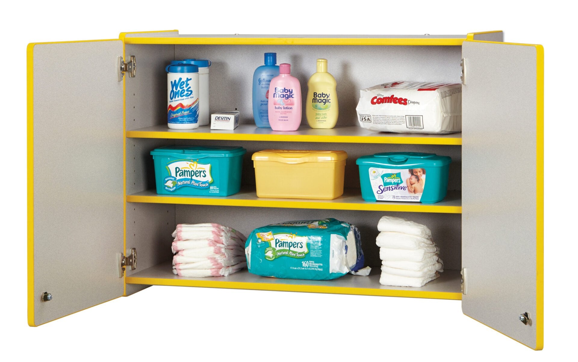 Rainbow AccentsÂ® Lockable Wall Cabinet - Yellow