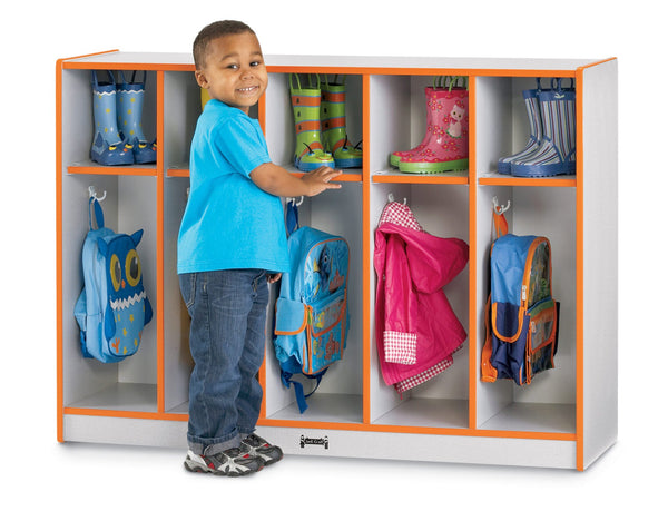 Rainbow AccentsÂ® Toddler 5 Section Coat Locker - Orange