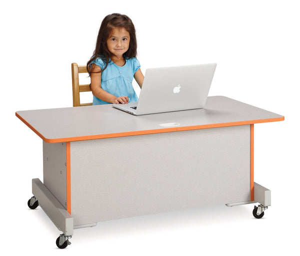 Rainbow AccentsÂ® Apollo Single Computer Desk - Orange