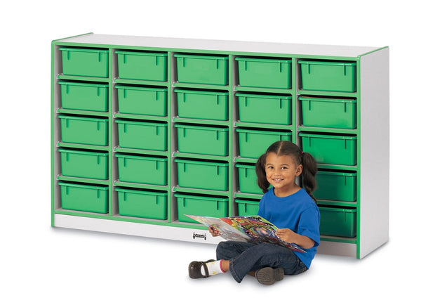 Rainbow AccentsÂ® 25 Tub Mobile Storage - with Tubs - Teal