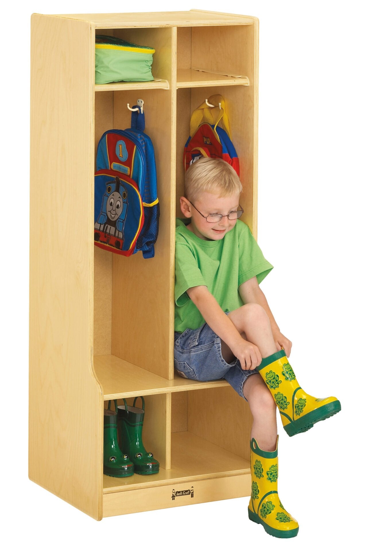 Jonti-CraftÂ® 2 Section Coat Locker with Step