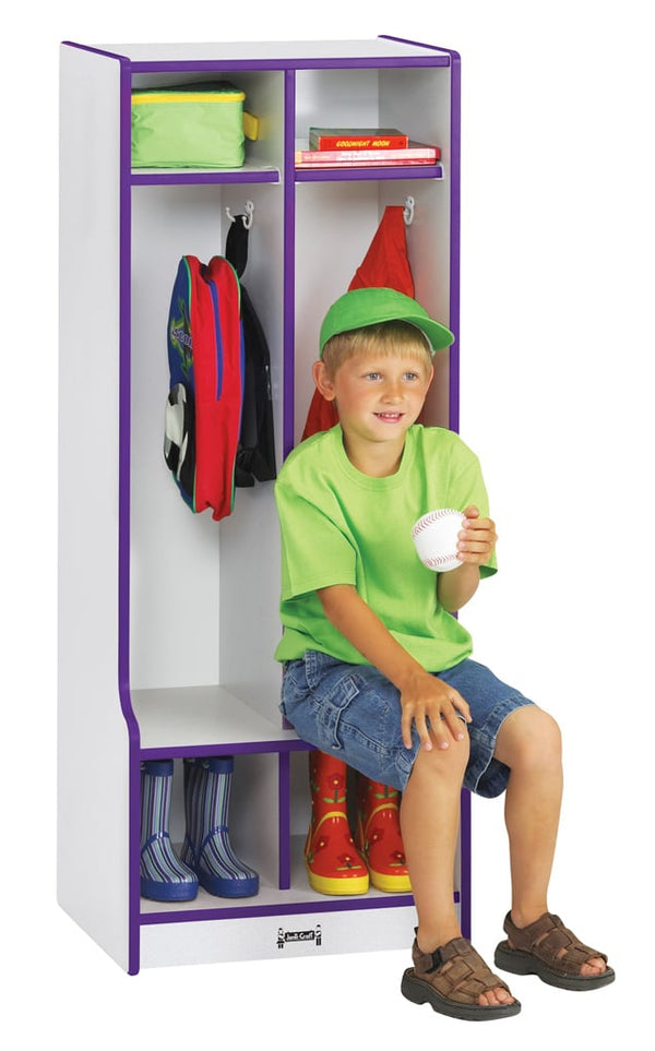 Rainbow AccentsÂ® 2 Section Coat Locker with Step - Green