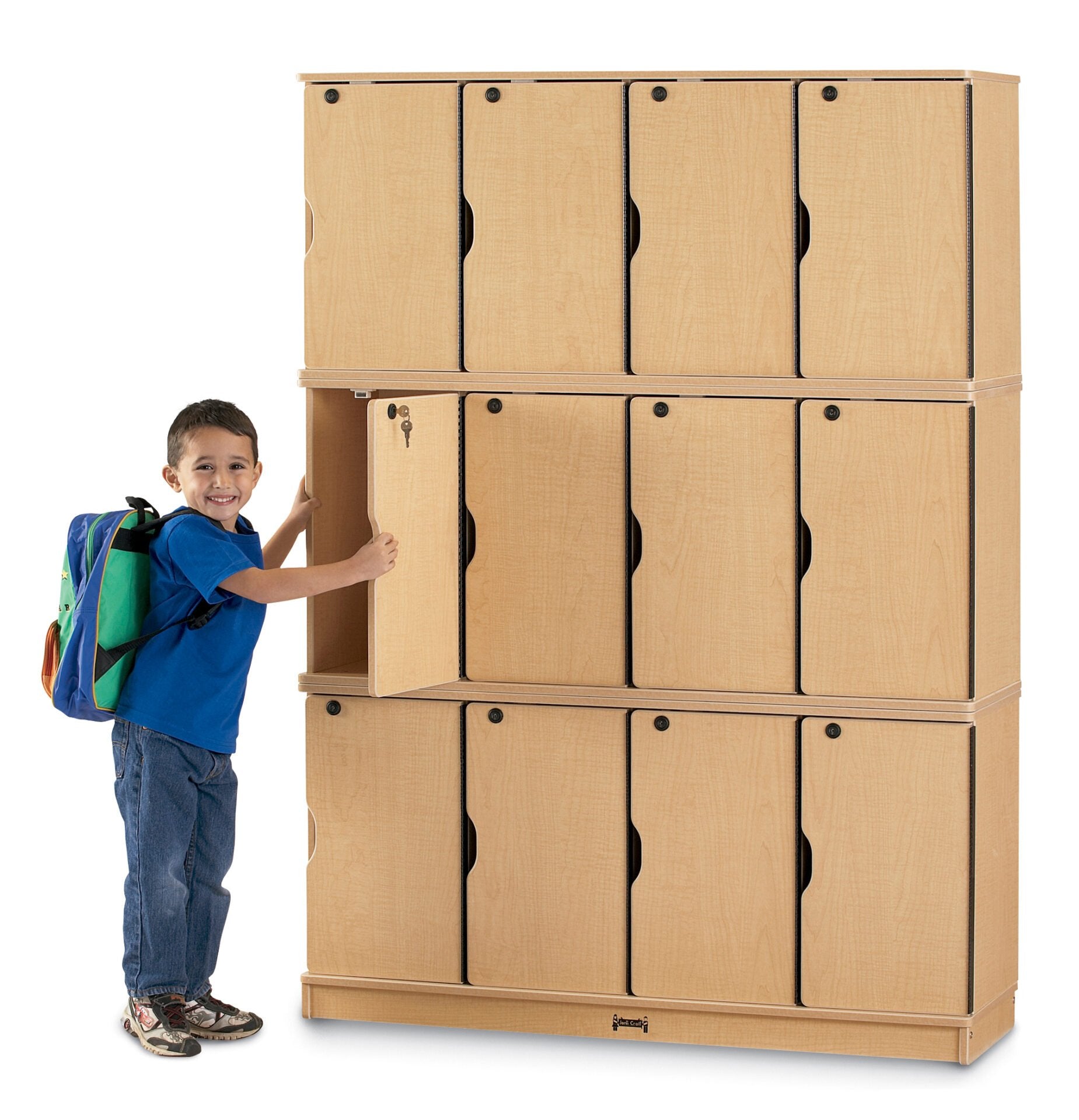 MapleWave® Stacking Lockable Lockers - Triple Stack