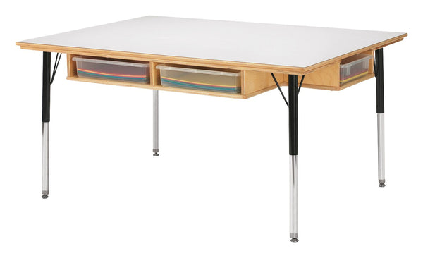 Jonti-CraftÂ® Table with Storage - 15" - 24" Ht - with Colored Paper-Trays