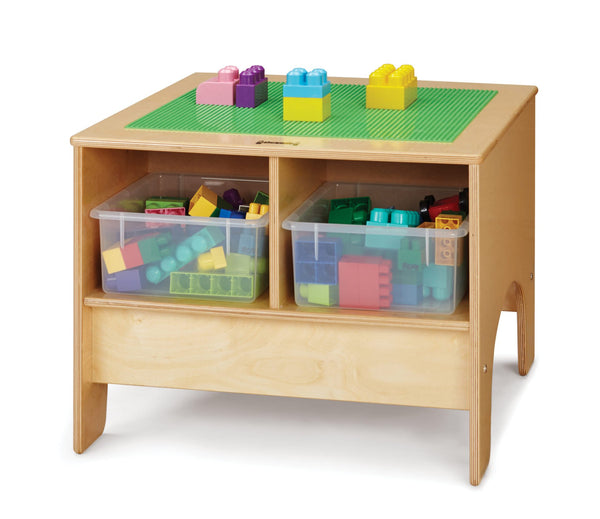 Jonti-CraftÂ® KYDZ Building Table - Preschool Brick Compatible - with Clear Tubs