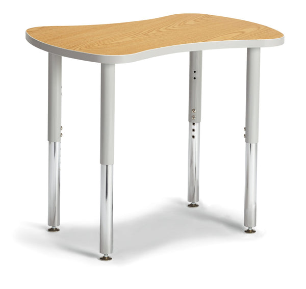 Jonticraft Berries® Collaborative Bowtie Table - 24" X 35" - Oak/Gray