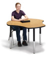 Jonticraft Berries® Collaborative Hub Table - 44" X 47" - Oak/Black