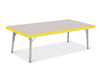 Jonticraft Berries® Rectangle Activity Table - 24" X 48", T-height - Gray/Yellow/Gray