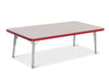 Jonticraft Berries® Rectangle Activity Table - 24" X 48", T-height - Gray/Red/Gray