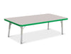 Jonticraft Berries® Rectangle Activity Table - 24" X 48", T-height - Gray/Green/Gray
