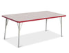 Jonticraft Berries® Rectangle Activity Table - 30" X 60", A-height - Gray/Red/Gray