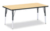 Jonticraft Berries® Rectangle Activity Table - 30" X 60", A-height - Maple/Black/Black