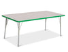 Jonticraft Berries® Rectangle Activity Table - 30" X 60", A-height - Gray/Green/Gray