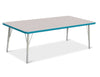 Jonticraft Berries® Rectangle Activity Table - 30" X 60", E-height - Gray/Teal/Gray