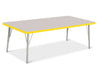 Jonticraft Berries® Rectangle Activity Table - 30" X 60", E-height - Gray/Yellow/Gray