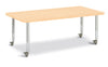 Jonticraft Berries® Rectangle Activity Table - 30" X 60", Mobile - Maple/Maple/Gray