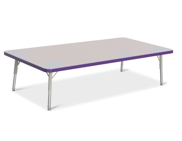 Jonticraft Berries® Rectangle Activity Table - 30" X 60", T-height - Gray/Purple/Gray
