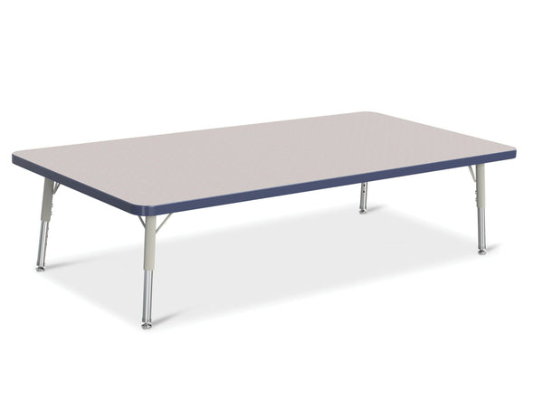 Jonticraft Berries® Rectangle Activity Table - 30" X 60", T-height - Gray/Navy/Gray