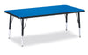 Jonticraft Berries® Rectangle Activity Table - 30" X 60", T-height - Blue/Black/Black