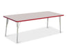 Jonticraft Berries® Rectangle Activity Table - 30" X 72", A-height - Gray/Red/Gray